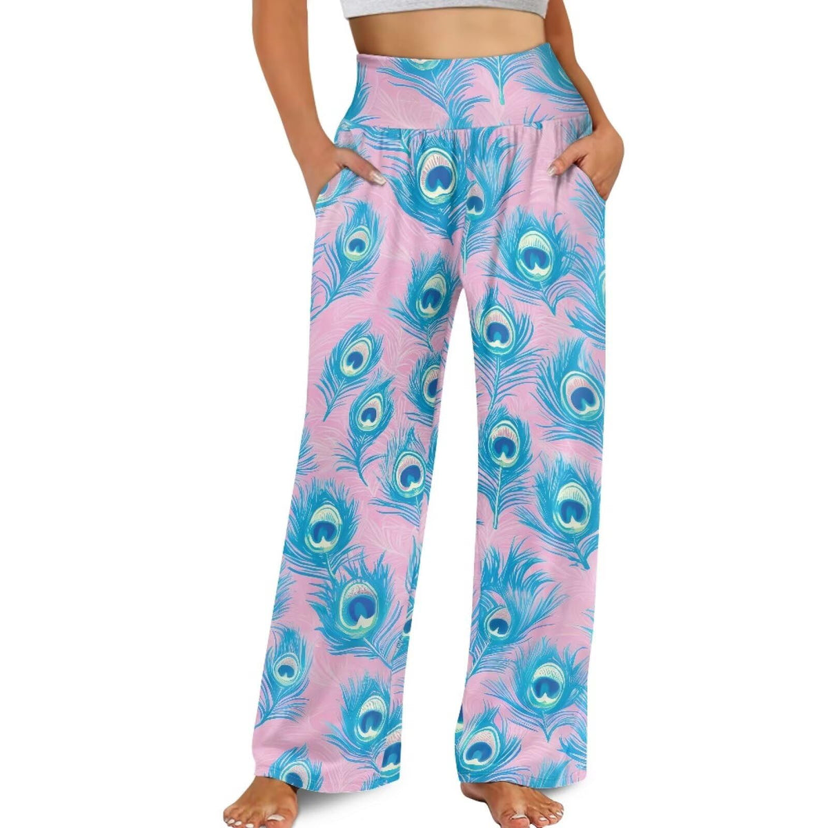 Pantalon palazzo en lin pour femme, jambes larges, tailles XS à 3XL